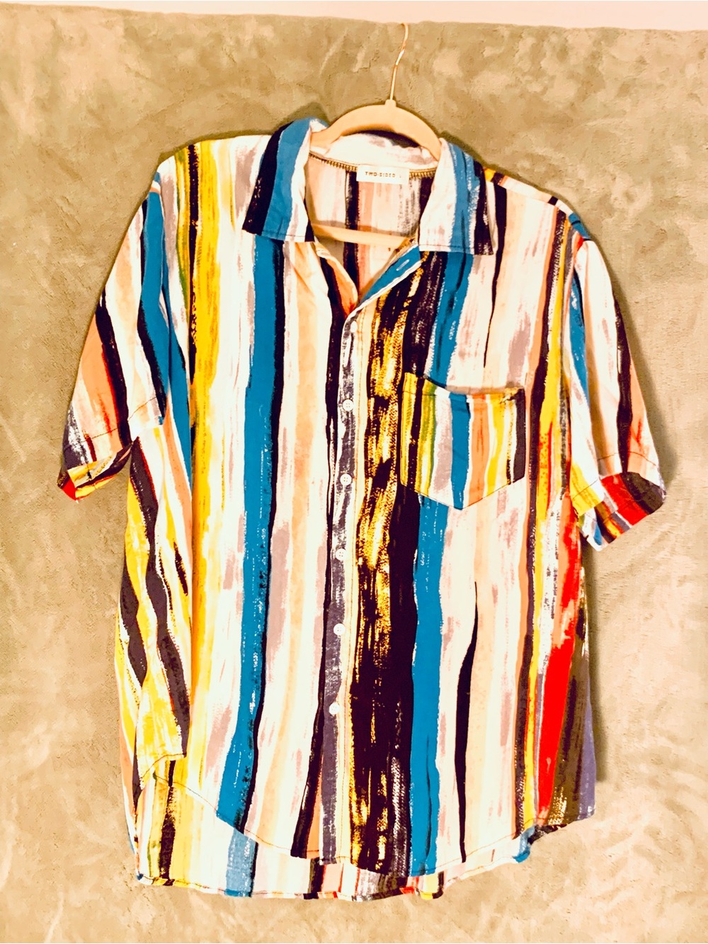 Brushed Striped  Sleeve Shirt